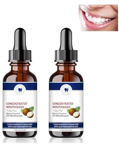 Kokosnuss-Mundspülung mit frischem Öl, konzentriertes Mundwasser, Kokosnussöl-Mundwasser, Kokosöl-Mundwasser, Kokosöl-Pulling, Kokosöl für Zähne, frischer Atem und aufhellende Mundspülung (2)