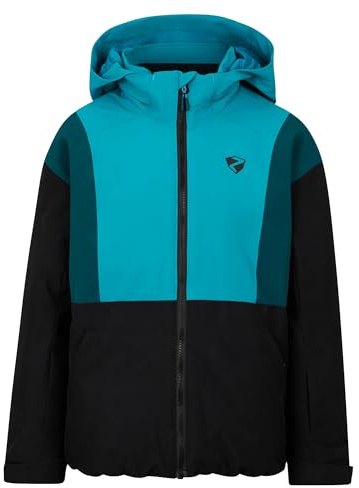 ZIENER Jungen ABBE-Z Ski-Jacke/Winterjacke | warm, atmungsaktiv, wasserdicht, Black, 140 cm