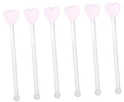 CIYODO 6pcs Glass Stirring Rods Cocktail Wine Beverage Mixing Sticks Long Handle Bar Drink Stirrers for Home and Party