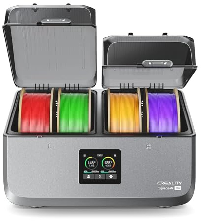 Creality SpacePi X4 Filament Trockner, 4 Spulen Filament Dryer mit 2 Unabhängige Heizkammern, Filamenttrockner Box mit Auto Geräuschreduzierung/Entfeuchtung, Bis zu 85°C, für PLA,PETG ABS,TPU,PC,PA
