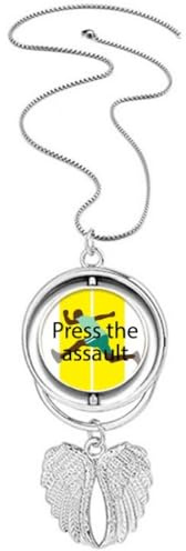no/no Press The Assault Collier avec pendentif en forme d'ailes d'ange, M
