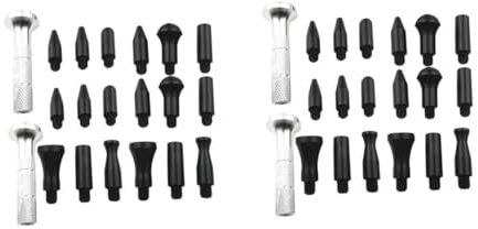 TOPBATHY 4 Ensembles Kit de Réparation de Automobile Ensemble de Outils de Débosselage Pratiques avec Tête Remplaçable et Couleur Argentée Outils pour Réparation de Carrosserie