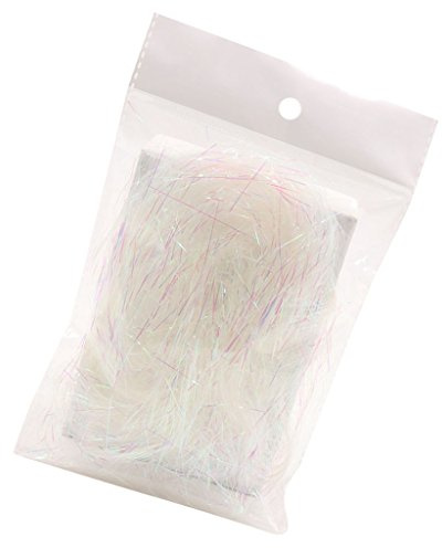 getuse Metallisch schillernde Lametta-Engelshaarschnipsel – 8 g/Beutel, Geschenkverpackung, Box für Hochzeit, Party, Ostern, Weihnachtsdekoration – Weiß