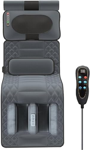 Colchón De Masaje De Calentamiento De Cuerpo Completo, Colchoneta De Masaje De Cuerpo Completo con Calor, Colchón De Masaje De Compresa Caliente Lumbar con Cojín De Calentamiento Pleg, B
