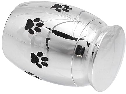 GALPADA 1 pièce Boîte à Cendres Acier Inoxydable pour Animaux de Compagnie Urne Funéraire avec Couvercle Dévissable Souvenir Durable pour Vos Animaux