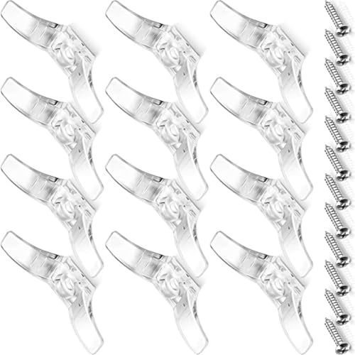 12 Set Window Blind Cord Cleats With Screws For Drapery/Blinds Rope Cleats Transparents Pull Cord Winders Rope