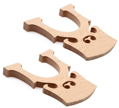 CLISPEED 2pcs Maple Wood Cello Bridge Natural Tone Enhancing Musical Instrument Parts Lightweight Fit for Learning and Practice
