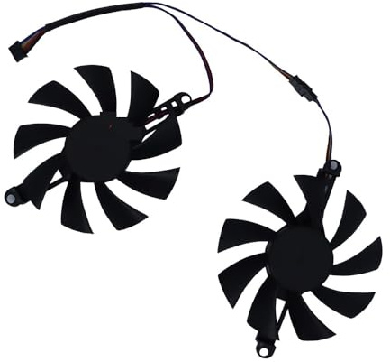 ZMHYGEW Ventilador para Tarjeta gráfica (2 Unidades, 85 mm de diámetro, Montaje 9,8 cm), Enfriador GPU, FL8015 12VB, para 51risc RX 6600M 8g, para AMD Soyo RX6600M 8gb