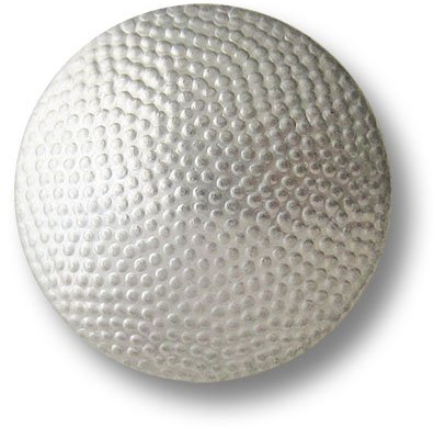 6er Set leicht gewölbte silberfarbene Ösen Knöpfe aus Metallblech mit gekörnter Oberfläche/silberfarben/Metallknöpfe/Ø ca. 21mm
