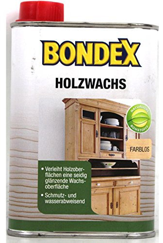 Bondex 352555 Holzwachs farblos 0,75 L für 9,75 m² - Wasser- und schmutzabweisender Holzsiegel - auf Basis natürlicher Rohstoffe