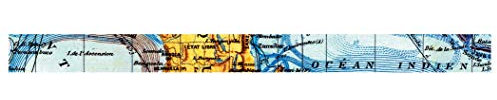 Ursus 590500173 - Masking Tape Map 6, ca. 15 mm x 10 m, Klebeband aus Reispapier, einseitig bedruckt, Lösungsmittel- und säurefrei, ideal für Kartengestaltung und Scrapbooking