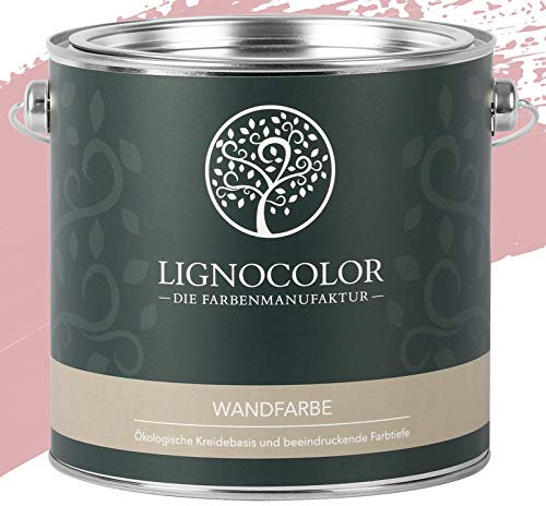 Lignocolor Wandfarbe Innenfarbe Deckenfarbe Kreidefarbe edelmatt 2,5 L (Blush)