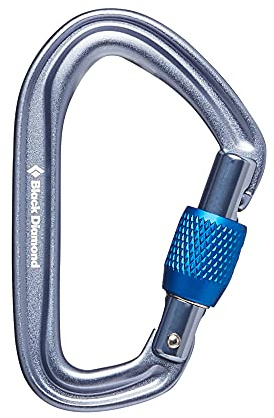 BLACK DIAMOND HotForge Screwgate Carabiner | Keylock Nose | Hot-Forged Aluminum | Secure Locking Carabiners for Rock Climbing & Outdoors