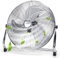 Aigostar Ventilatore da Pavimento Potente 51 cm, 3 Pale in Alluminio Cromato, 100W, 3 Velocità Regolabili, Oscillazione 135°, Motore in Rame, Griglia Rinforzata, Maniglia Portatile, Base Antiscivolo