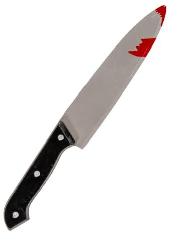 Horror-Shop Schlachthaus Messer mit Blutspritzer als Spielzeugwaffe & Kostümzubehör