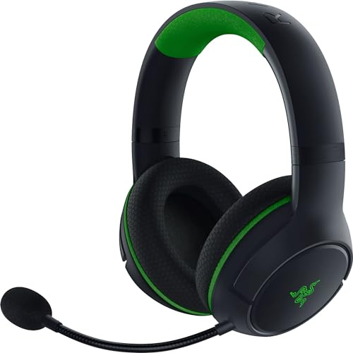 Razer Kaira Kabelloses Gaming-Headset für Xbox Serie X|S, Xbox One: Triforce Titanium 50-mm-Treiber – Nierenmikrofon – atmungsaktive Ohrpolster aus Memory-Schaum – EQ-Pairing-Taste – Windows Sonic –