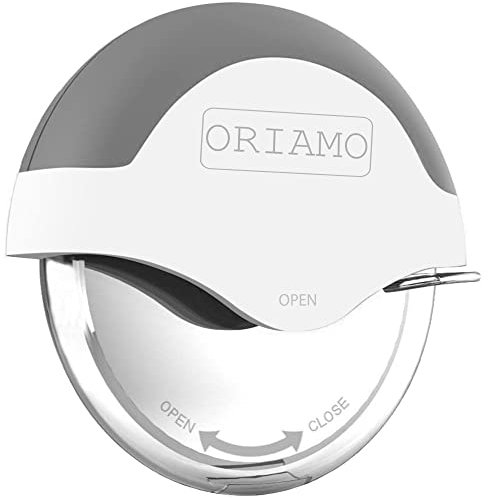 Oriamo® XXL Pizzaschneider – Profi Pizzaroller mit Klingenschutz | Edelstahl Pizza Cutter & Teigrad | Spülmaschinenfest, präzises Schneiden, langlebiger Pizzarad, ideal für Pizza & Teig