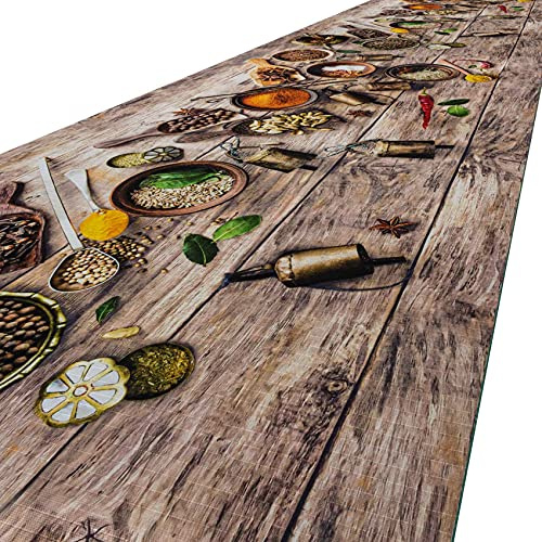 ANRO Küchenteppich Küchenläufer Teppich Läufer Küche waschbar rutschfest Speziata Abwaschbar 140 x 52cm