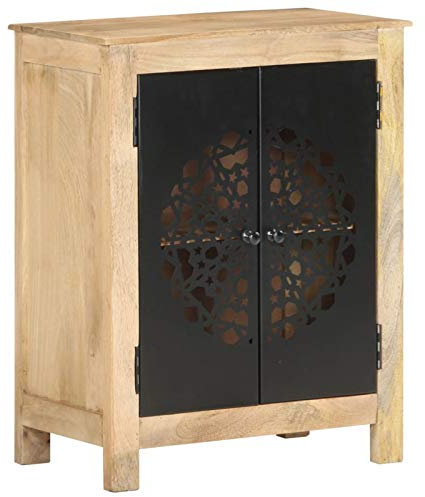 Voupuoda Sideboard, Flurschrank, Beistellschrank, Dielenschrank, Aufbewahrungsschrank, Schrank, Anrichte, 60x35x75 cm Massivholz Mango