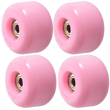 4 Skateboard-Rollen und Kugellager, Rollschuh, mit Lager, Skateboard, Tricks, Skateboard, 54 x 36 mm, 90 A, Rosa
