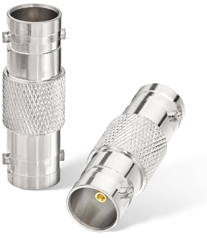Superbat BNC Female to Female SDI Coupler Connector 2Pcs, 75 Ohm Barrel | for Video Recorder, CCTV Monitor, Security Camera, HD-SDI/ 3G-SDI/ 4K/ 8K SDI Video Cable