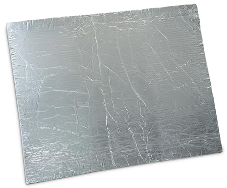 Ignifuge 123 – Tapis en fibres de céramique aluminium 1200 x 1000 x 5 mm, silicate d'aluminium, résistant à la chaleur jusqu'à 1260 °C, densité du matériau 200 kg/m³, isolation pour cheminées et