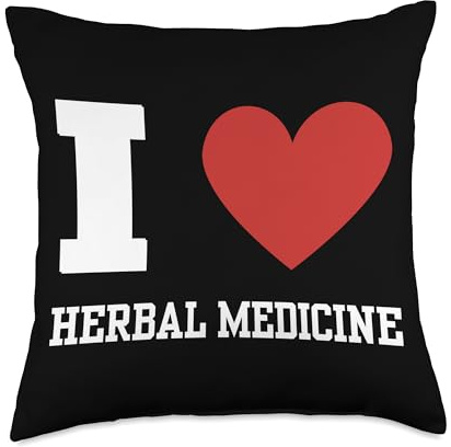Herbal Medicine Lovers Gifts Idea Herbal Medicine Lover Botanical Wellness Throw Pillow, 18x18, Multicolor