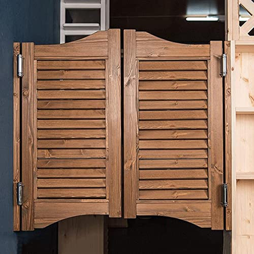 Pendeltüren Für Cafés, Retro-Pendeltüren Für Saloons Mit Lamellen, Cowboy-Tür Aus Massivem Holz, Trennwand, Bar, Küche, Automatisch Schließende Zauntür Mit Halber Taille
