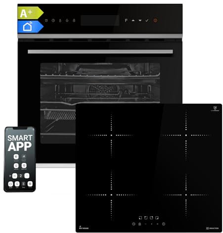 Cuisinière: 60cm Four encastrable EB8317HC + 59cm Plaque Induction IH85900RL | Rôtisserie | Fonction pizza | Gril | Circulation de l'air | Air chaud | Timer automatique | SET8317HCIH859RL