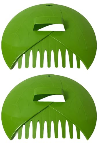 ETUCYNG Pelles et griffes pour feuilles, 2 râteaux à main, râteau à feuilles, ramasse-feuilles, grand ramasse-feuilles pour ramasser les feuilles, le gazon et