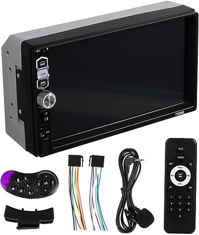 BELLIFFY Estéreo para Coche con Amplificador Estéreo BT Cámara De Respaldo Carga USB