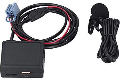 Adaptateur de Musique, Adaptateur AUX pour Smart 450 / Roadster/ForTwo/ForFour avec USB, BT 5.0, Prise en de la Carte Mémoire, Audio Haute fidélité