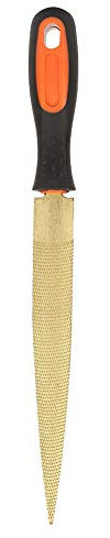 Holzfeile, Holzfeilen, goldfarben, doppelseitige Feile, Holzraspel, Nadelfeilen, Hartholz, Handschneider, Holzschnitzwerkzeug, feine Zähne für Holz, Leder, weiche Metalle, weicher Kunststoff (20,3 cm)
