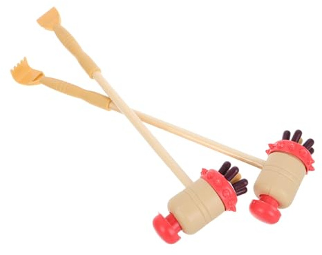 Beaupretty 2piezas Masajeador de Cuentas Martillo de Masaje para Golpear la Espalda Masajeador de Espalda Manual para Masaje de Hombros y Relajación Post-deporte Casa o Gimnasio