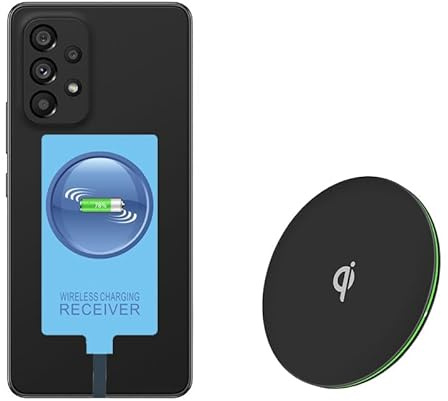 External Type-C Wireless Charging Receiver Compatible for Samsung Galaxy A13 A23 A33 A53 A73 5G with Wireless Charger