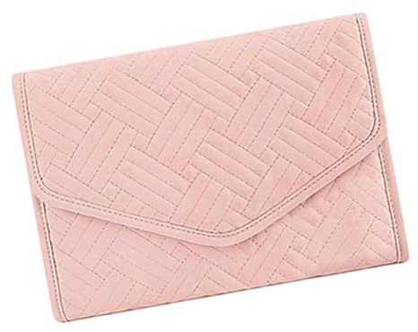 Dickly Reise-Schmuck-Organizer, Schmuckrolle, großes faltbares Reise-Schmucketui, Schmuck-Rolltasche, Rosa