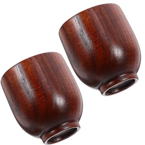 SOIMISS 2 Stück Eleganter Weinkelch Aus Holz, Wiederverwendbarer Holzkelch Für Wasser, Weinbecher Aus Holz, Camping, Teetasse, Wein, Mehrzweckbecher
