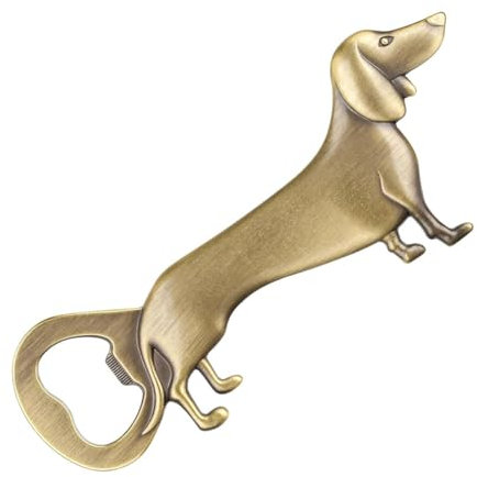 NHQZ Abridor de Botellas Divertido,Estilismo para perros salchicha,Abridor Cerveza,Regalos Originales para Hombre,Presente dia do pai,Regalos Cumpleaños Hombre,con bolsa de regalo