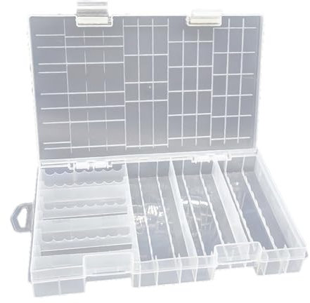 Caja organizadora de pilas con capacidad para varios tamaños, incluyendo pilas AA 3 A 9 V, fácil de transportar