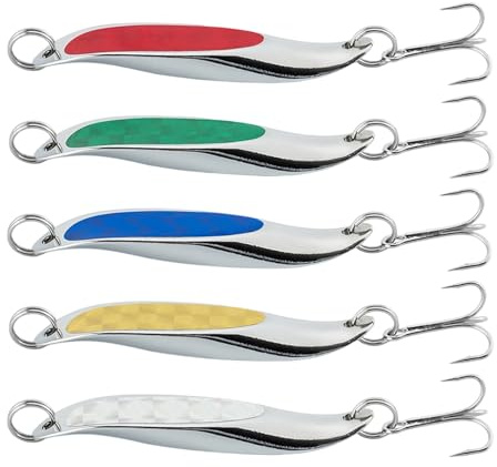 Artificialiesca Di Simulazione - Cucchiaini da Esche Artificiali | per Trota, Persico,Luccio Spoon Kit Esche Da Mare Per Alla Trota per Uomini
