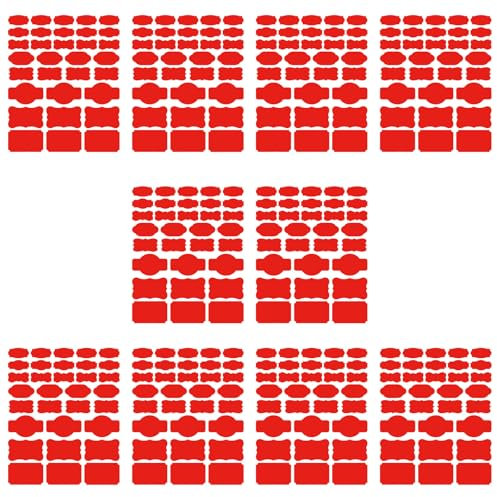 Lot de 10 feuilles d'étiquettes en papier pour pots à épices et verres à vin, idéales pour une commande soignée et respectueuse de l'environnement