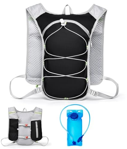 Beewiner Zaino, gilet da corsa da uomo, borsa da bere, zaino da corsa, accessori da corsa, per escursioni, trekking, corsa, trail running, jogging, ciclismo, sport e attività all'aperto