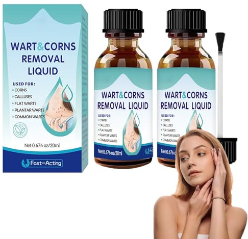 2pcs Warzen-Entfernungsflüssigkeit, 2026 Neu Stielwarzen Entferner, Sicherer und Wirksamer Warzenentferner, Sanft und Hautverträglich, Für alle Hauttypen,20ml