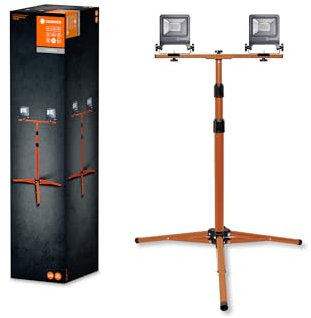 LEDVANCE LED Arbeitslicht, Leuchte für Außenanwendungen, Kaltweiß, Tripod-Ständer, LED Worklight, 2 x 20 Watt