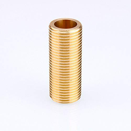 SUPERTOOL Gewindenippel, 1,27 cm, Messing, Laufnippel, Gewinderohr für Tankverbinder (10 mm, 1 Stück)