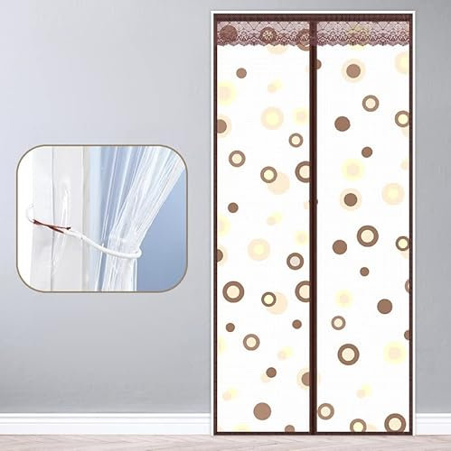 Liveinu Wärmeschutzvorhang Magnet Thermo Türvorhang Fliegengitter Panel-Isolierung Thermovorhang Wasserdicht Winddicht Klimaanlage Fliegenvorhang für Balkontür Wohnzimmer 120x210cm Style 4