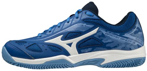Mizuno Scarpe da Tennis Unisex per Adulti Breakshot 3 CC, Tblue Wht Jasperblue, 40.5 EU