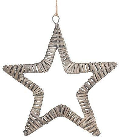 Antico Salice Piatto Aperto Appeso Stella Corona, Addobbi Natalizi Decorazione di Natale