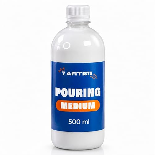 7 Artists Pouring Medium per Acrilico Professionale 500 ml – Lucido Medium per Colori Acrilici | Acrylic Pouring Trasparente per Tecnica Acrilico Liquido