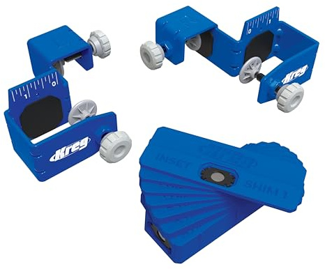 Kreg Drawer Front Mounting Tool Pro Kit - Steel Drawer Face Installation System - Create Consistent Gaps - Up to 1-1/2 Inch Overlay Alignment Tool - KCS-DFMT-PRO